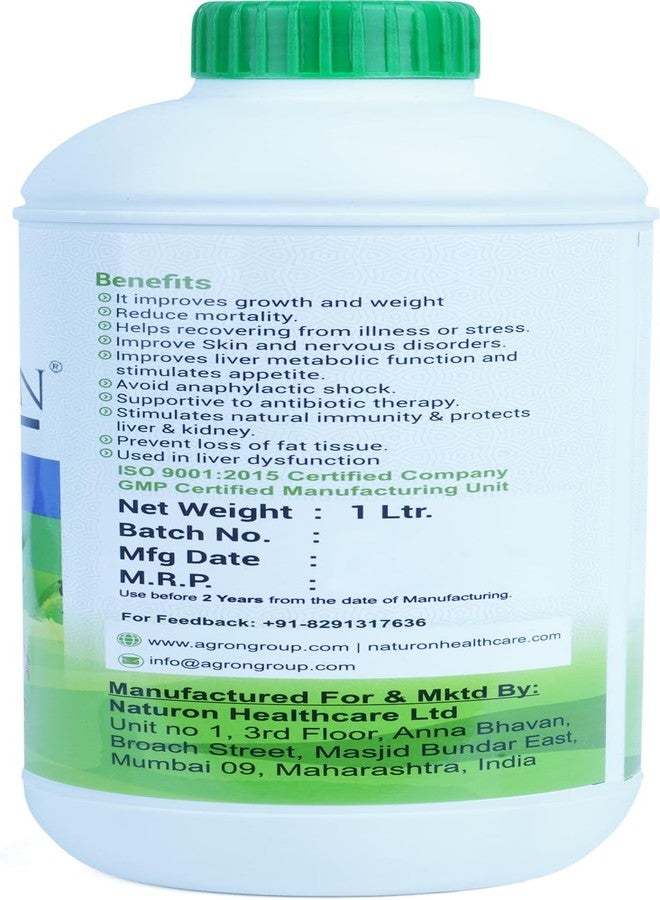 Agron Naturon Pigainmx Liquid Calcium & Weight Gain Supplement for Pigs & Piglets - 1 Litre - Image 2